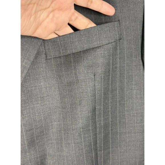 Lauren Ralph Lauren Dark Gray Blazer Mens Sz 44R 2 Button Wool Sport Coat Jacket - Picture 6 of 16